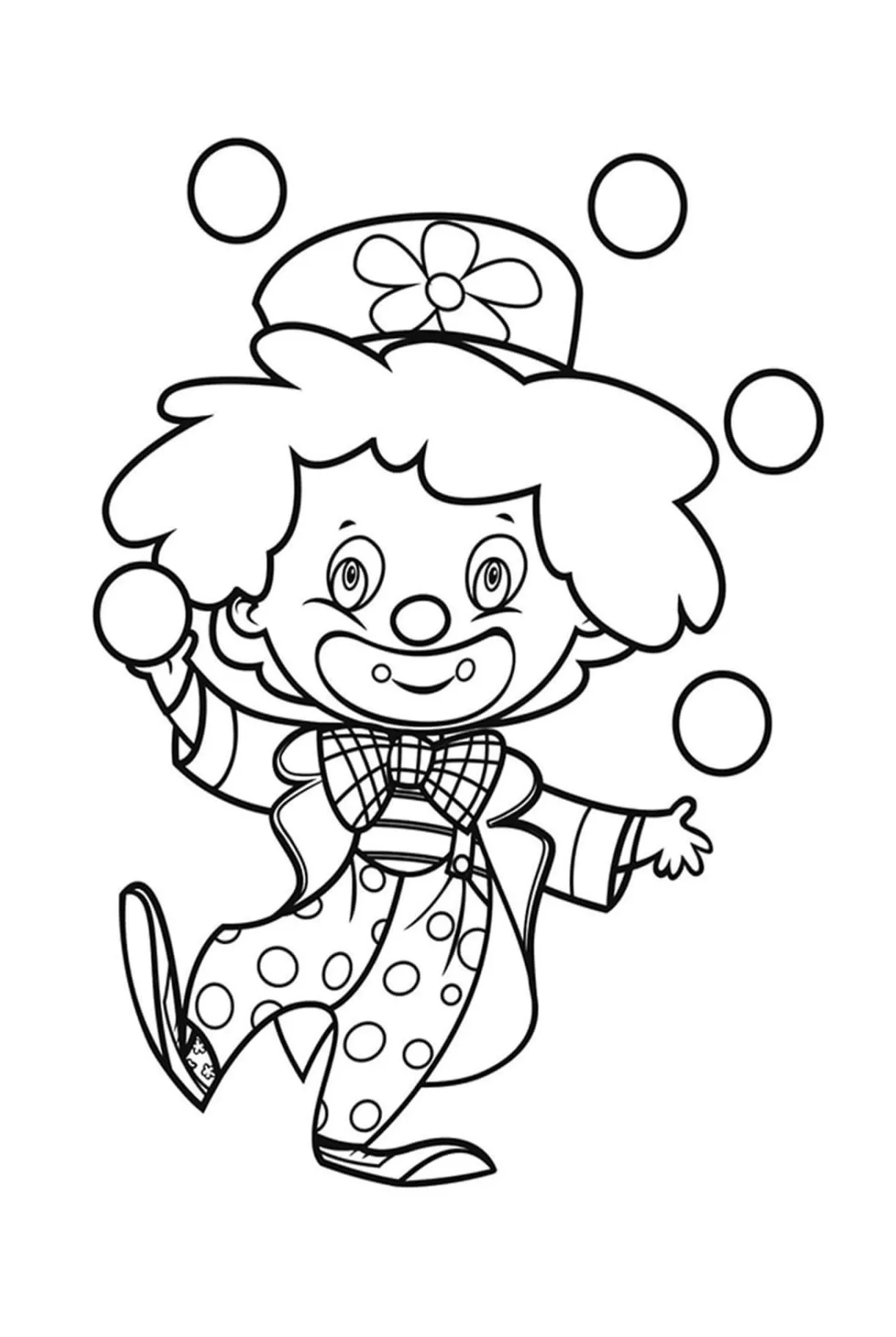 Smiling Clown coloring page - Download, Print or Color Online for Free