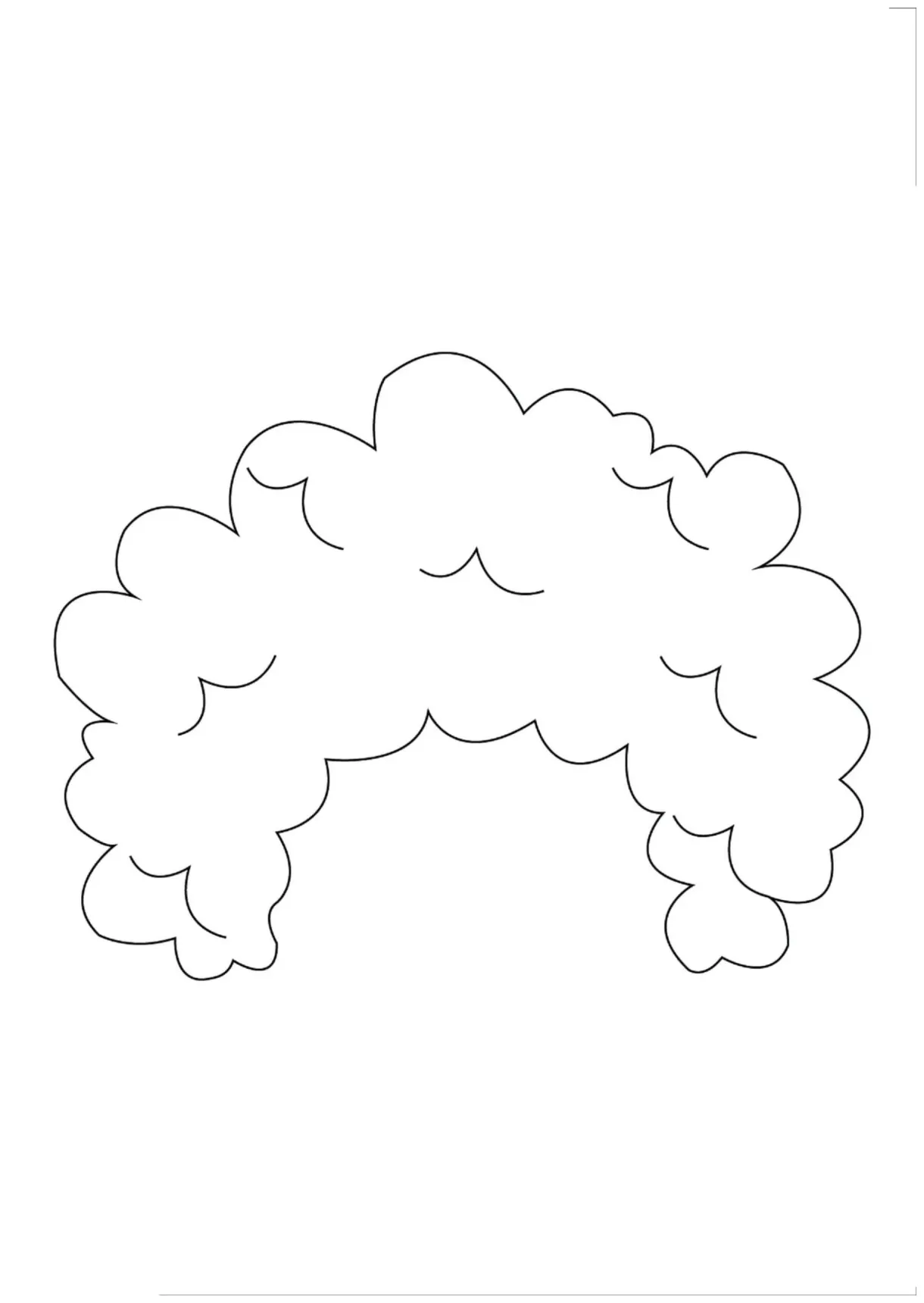 Clown hair coloring page download, print or color online for free