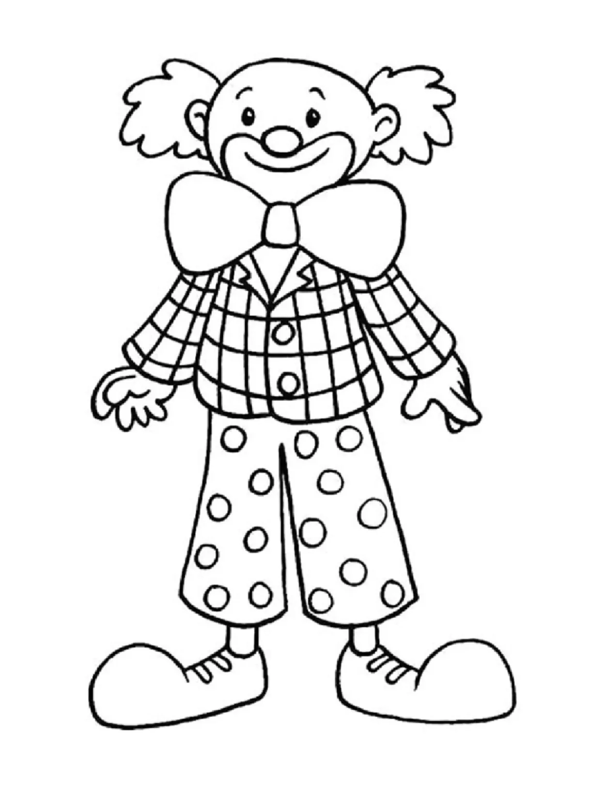 Laughing Clown Standing coloring page - Download, Print or Color Online