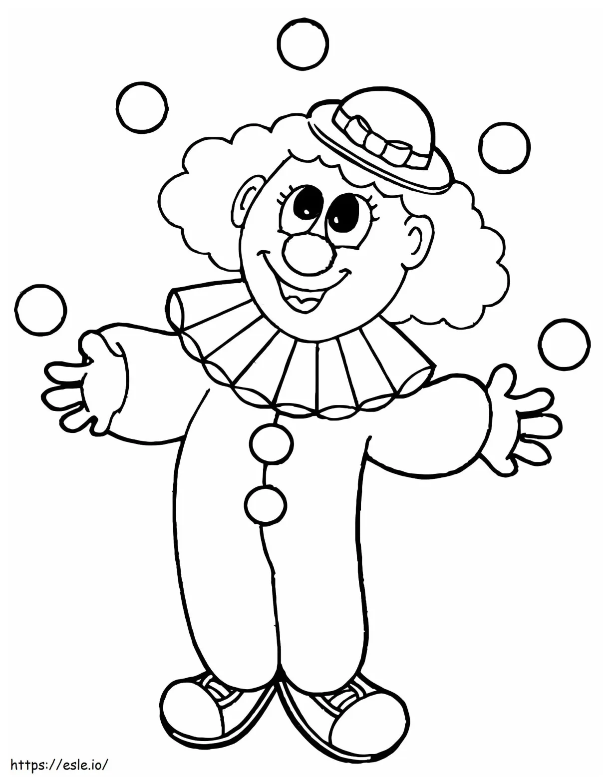 Clown 2 coloring page
