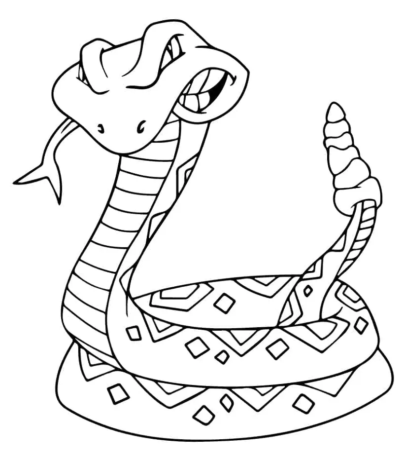 Cobra Snake Coloring Page - Free Printable Coloring Pages for Kids