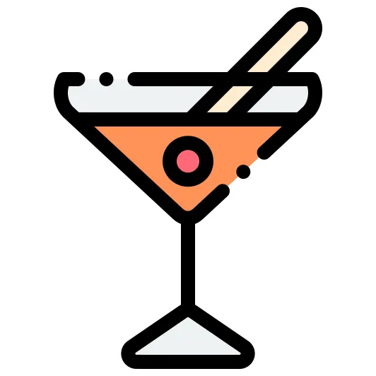 Cocktail Detailed Rounded Lineal color icon