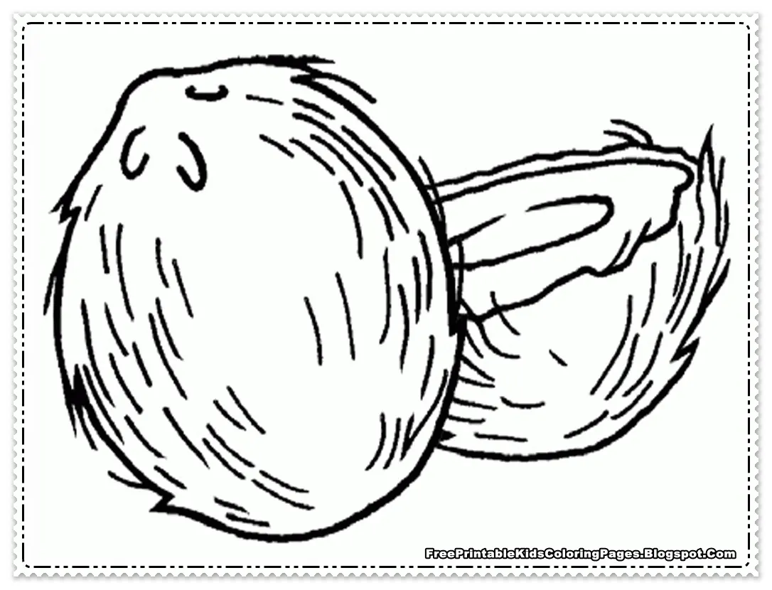 COCONUT COLORING PAGE - Coloring Home