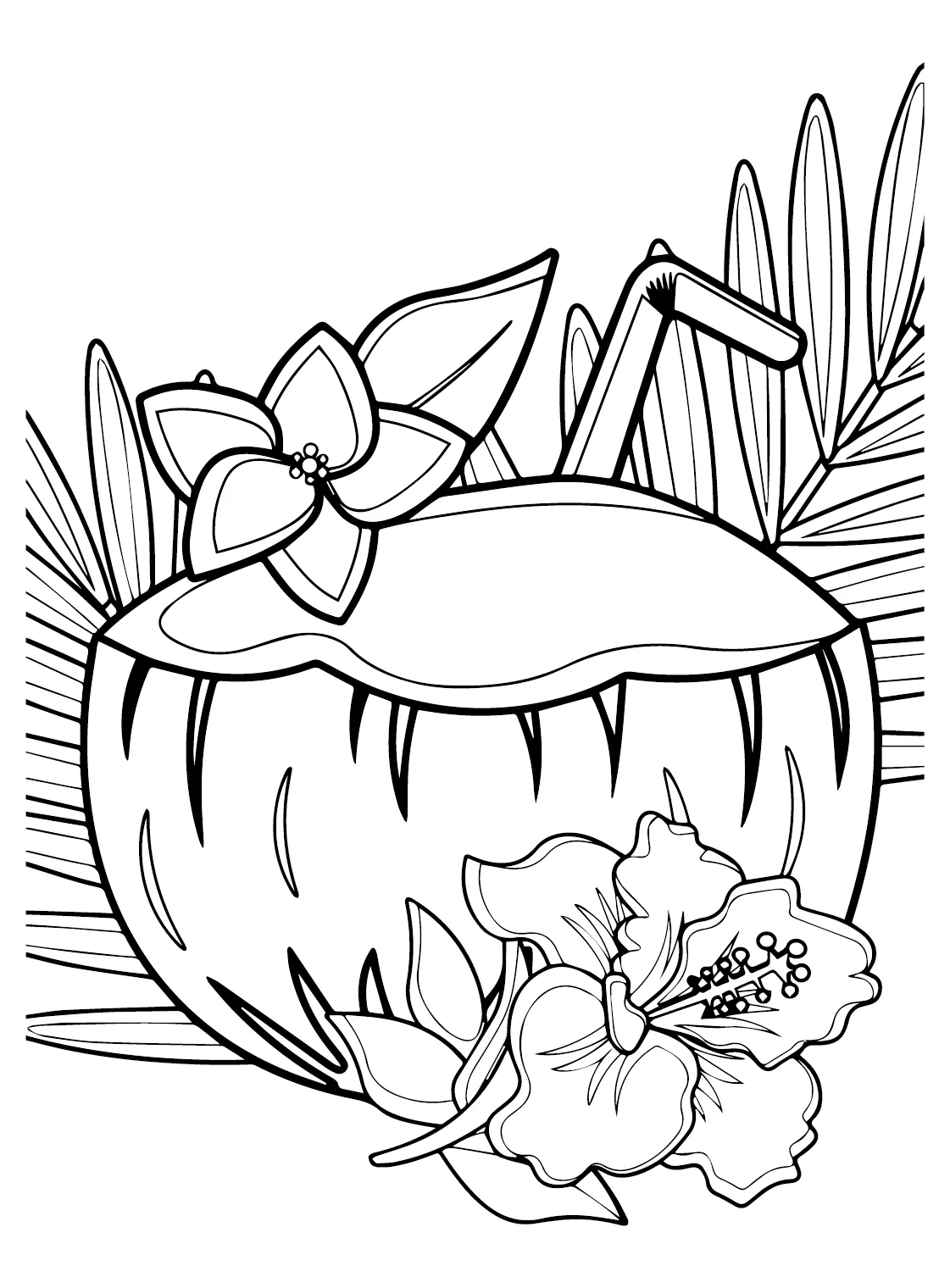 Coconut Printable Coloring Page - Free Printable Coloring Pages