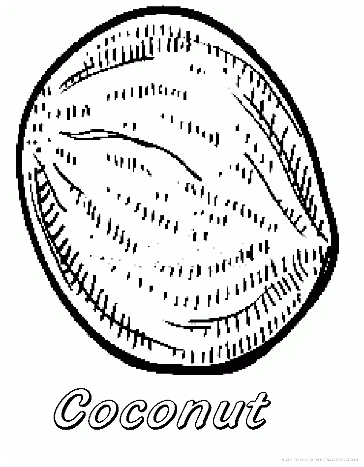 Coconut Coloring Page Coloring Coloring Pages