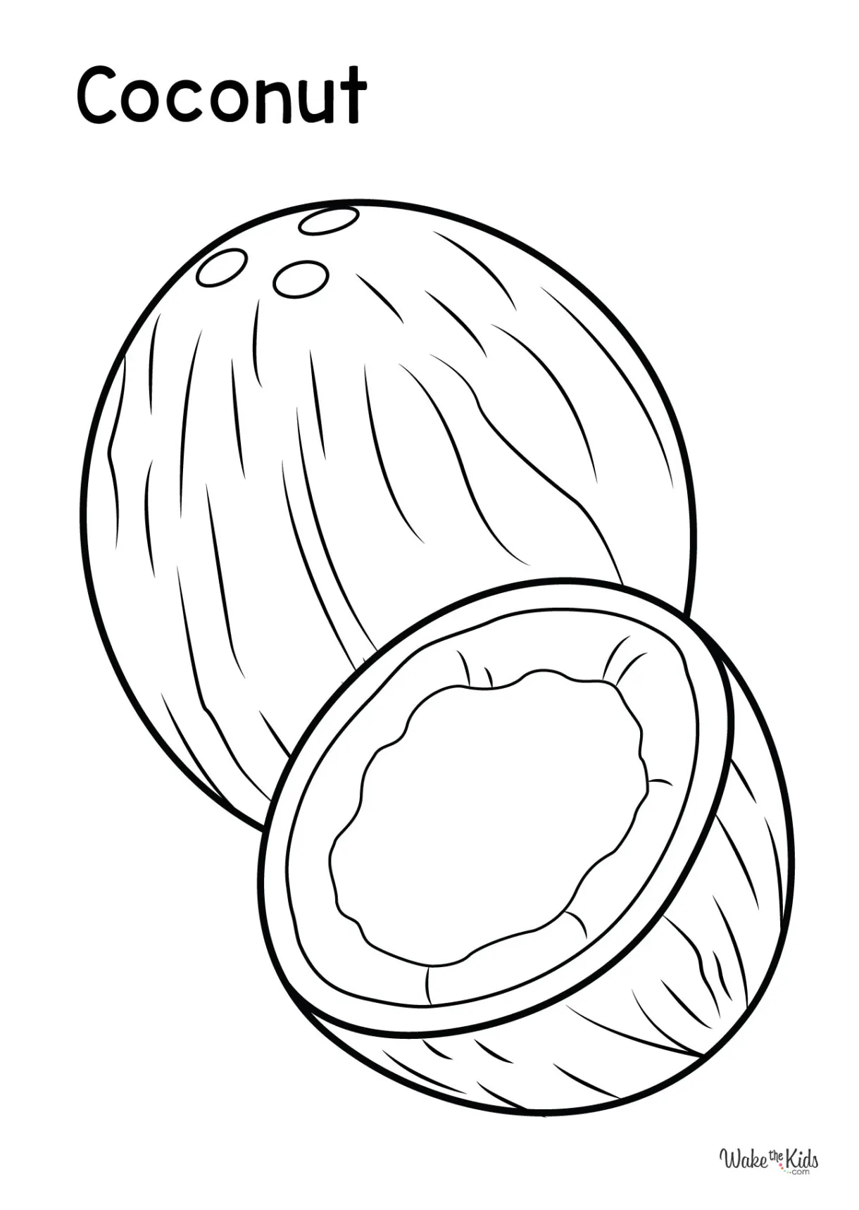 Coconut Coloring Pages (Free Printable PDFs) | WakeTheKids