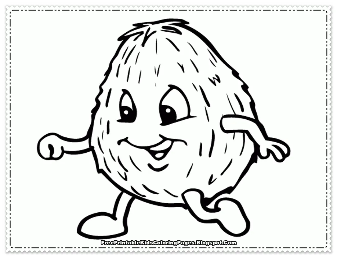 Free Coconut Coloring Page, Download Free Coconut Coloring Page png