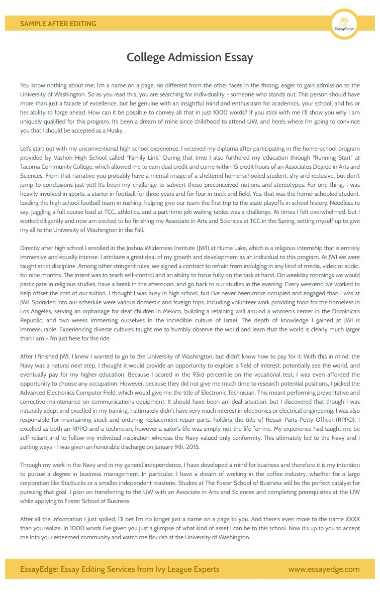 College Application Essay, College Essay, College Admission Essay