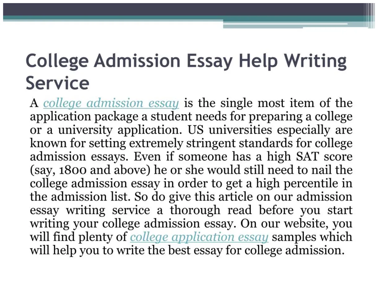 PPT - College Admission Essay PowerPoint Presentation, free download