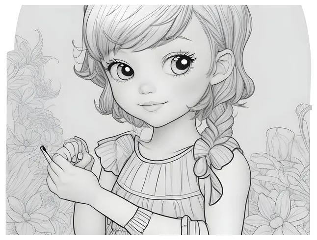 Premium AI Image | coloring book page