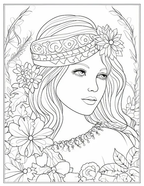 Premium Photo | Coloring book page
