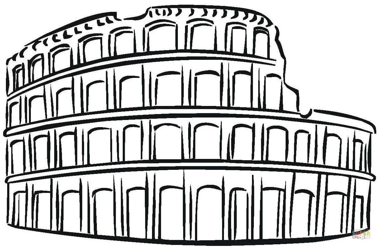 Colosseum coloring page | Free Printable Coloring Pages