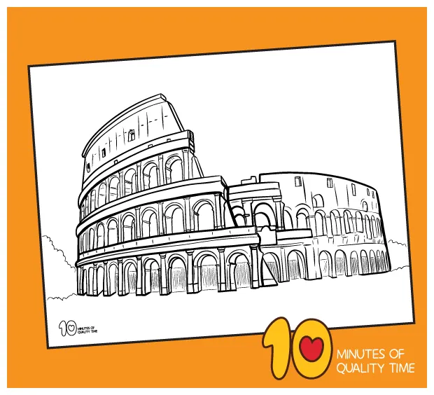 Colosseum Coloring Page – 10 Minutes of Quality Time