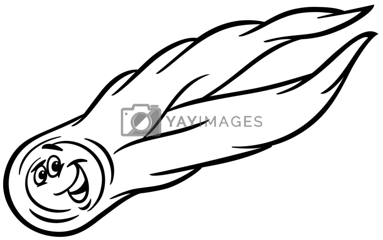Cartoon comet coloring page by izakowski vectors & illustrations with