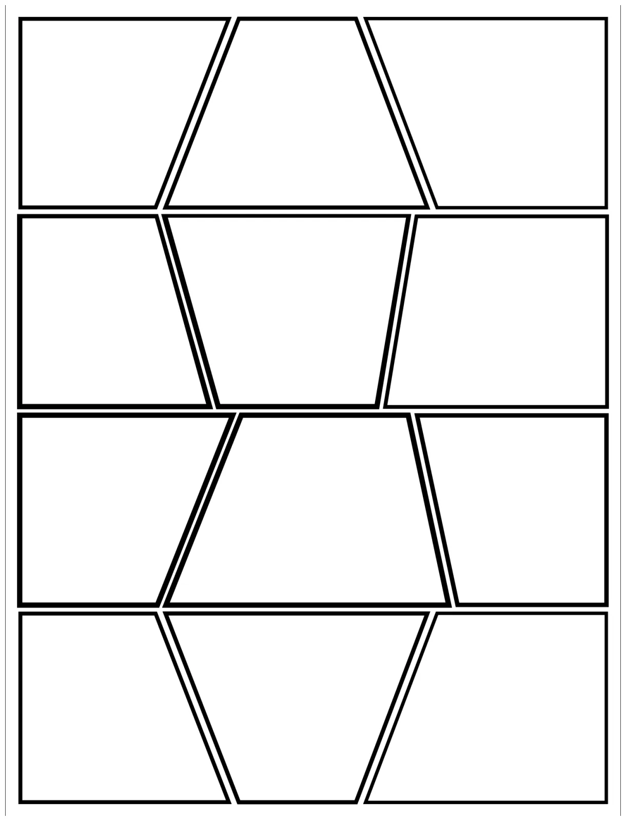 Comic panel template