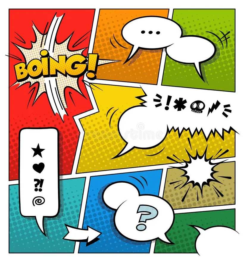 Color comic book page template stock vector illustration of direction