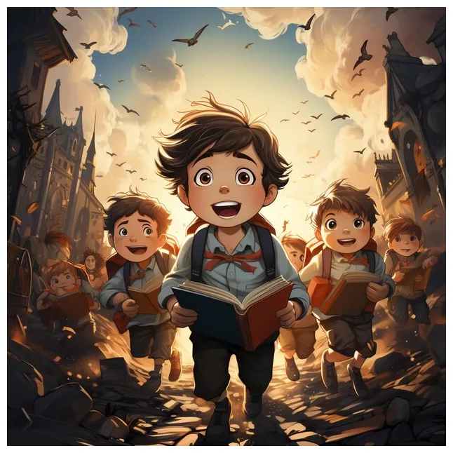 Premium AI Image | kids book style comic style and vector art