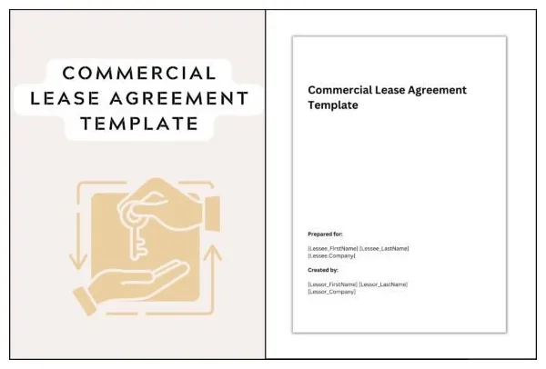Commercial lease agreement template graphic by realtor templates