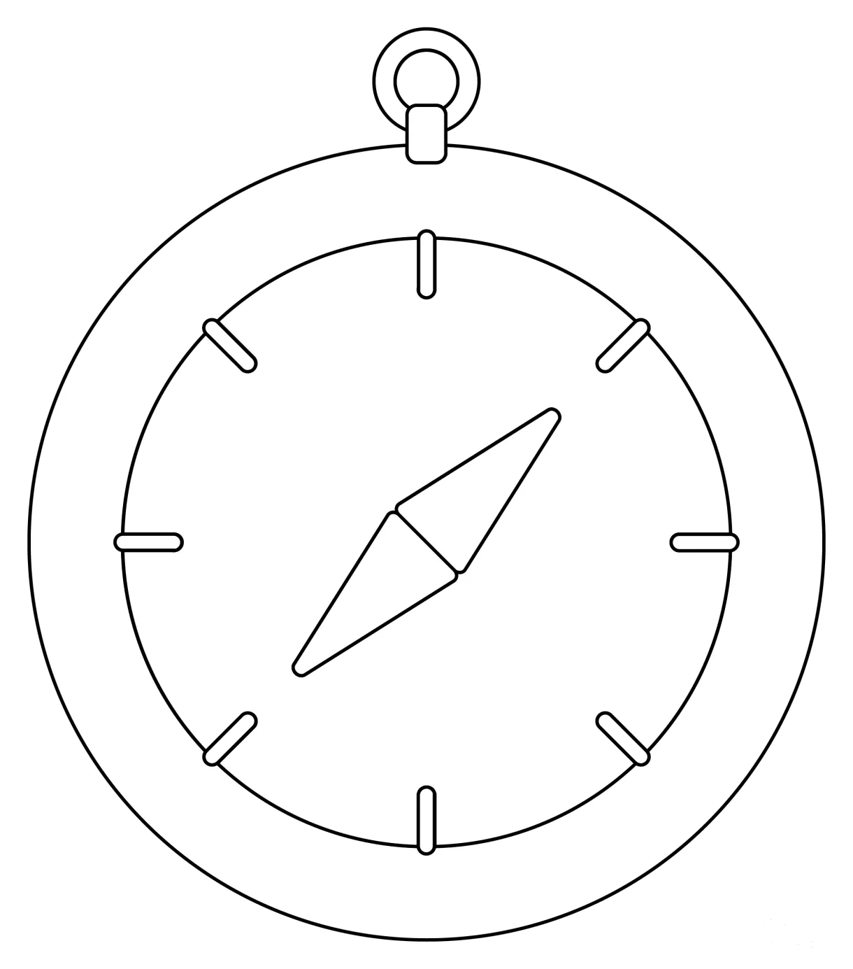 Compass coloring page colouringpages
