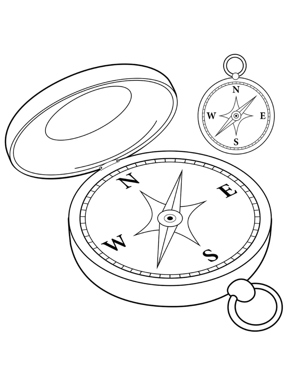 Compass coloring pages