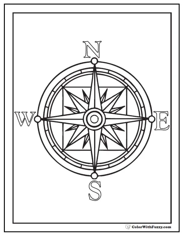 Compass coloring page at getcolorings free printable colorings