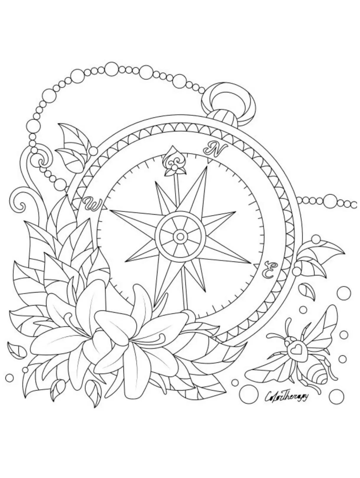 Compass coloring pages