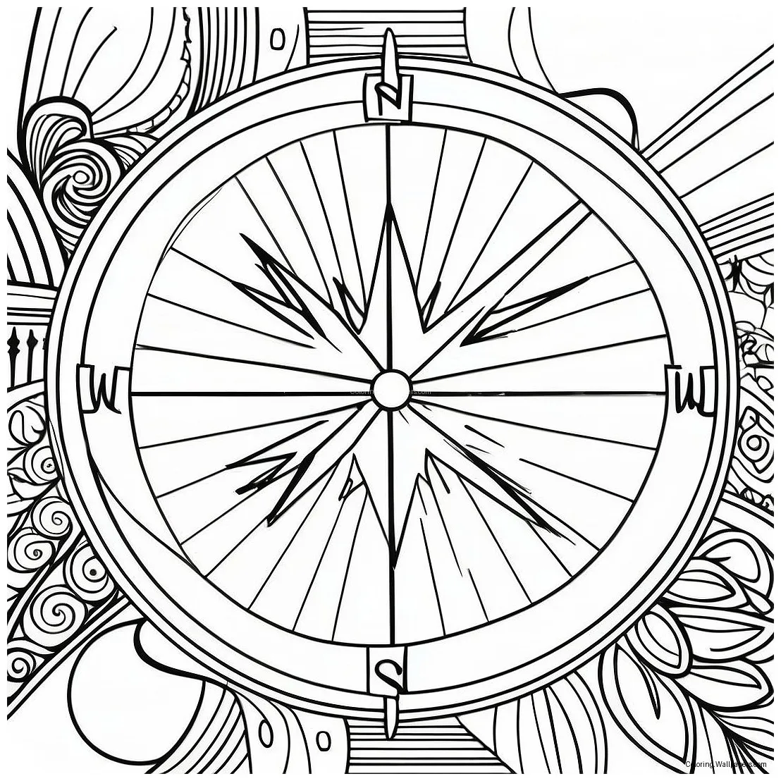 Compass coloring page 33323-26338