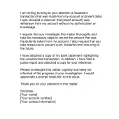 Complaint letter blanker