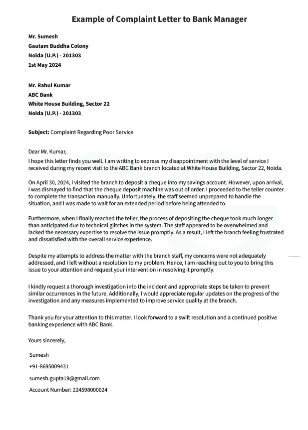 Manager format and example geeksforgeeks