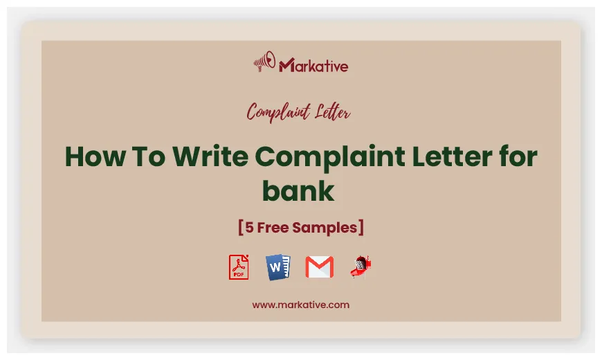 How to write attractive bank complaint letter [5+ templates] markative