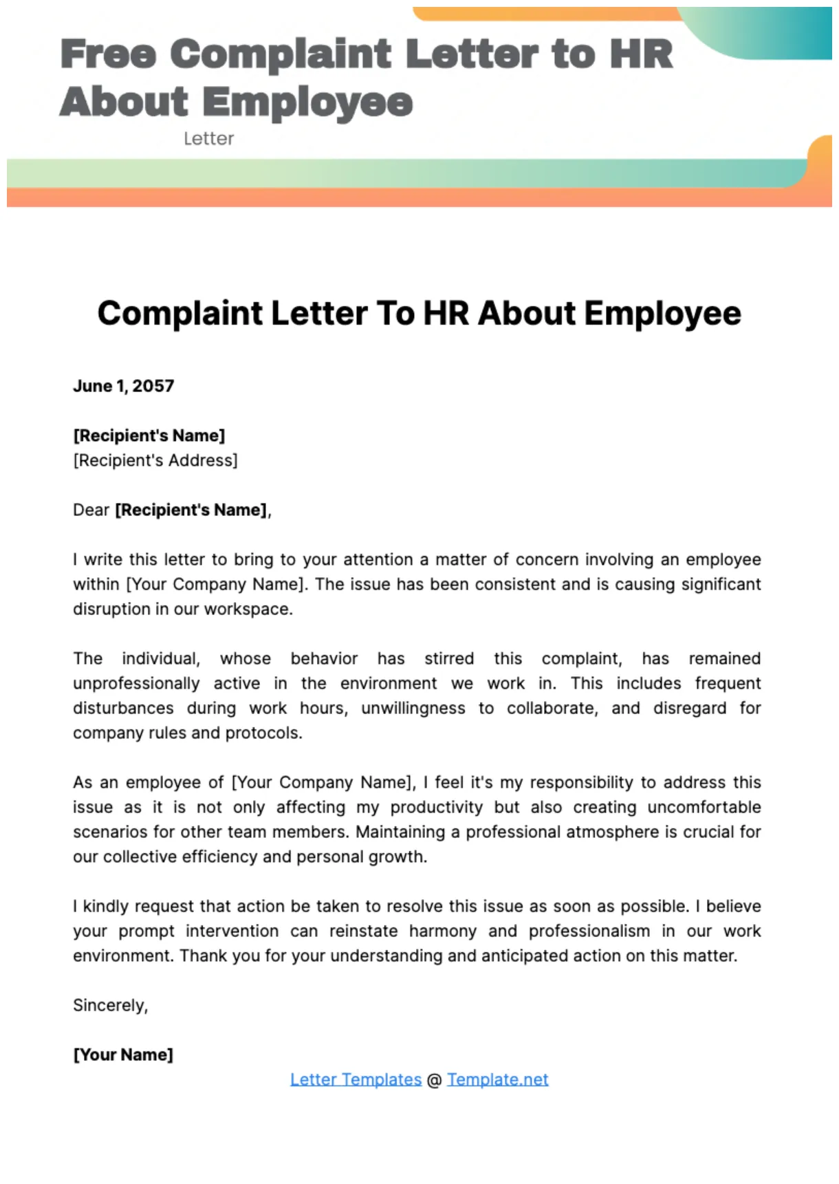 Free about employee template to edit online