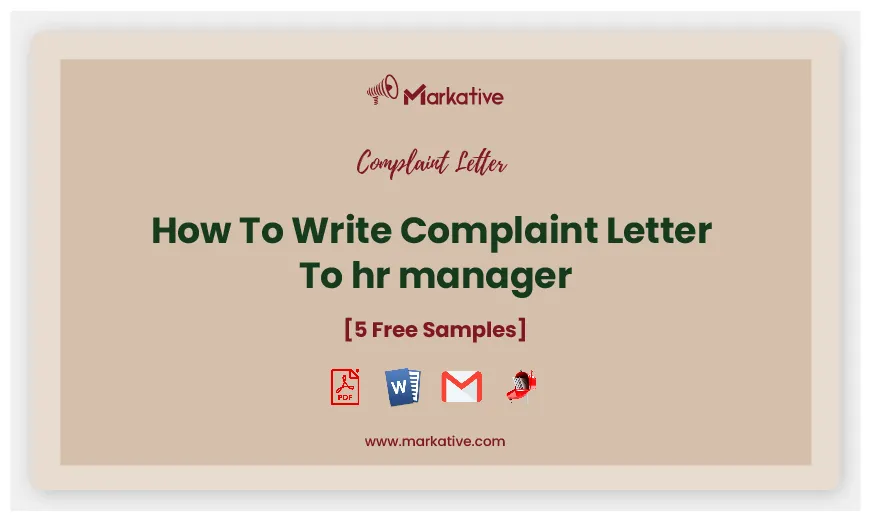 How to write letter to hr manager for complaint [5 free samples printable coloring page