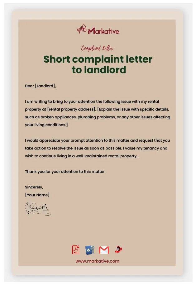 How To Write Appealing Complaint Letter to Landlord [5 Free Samples