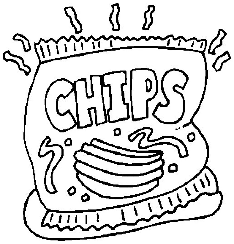 Chips coloring pages best coloring pages for kids food coloring