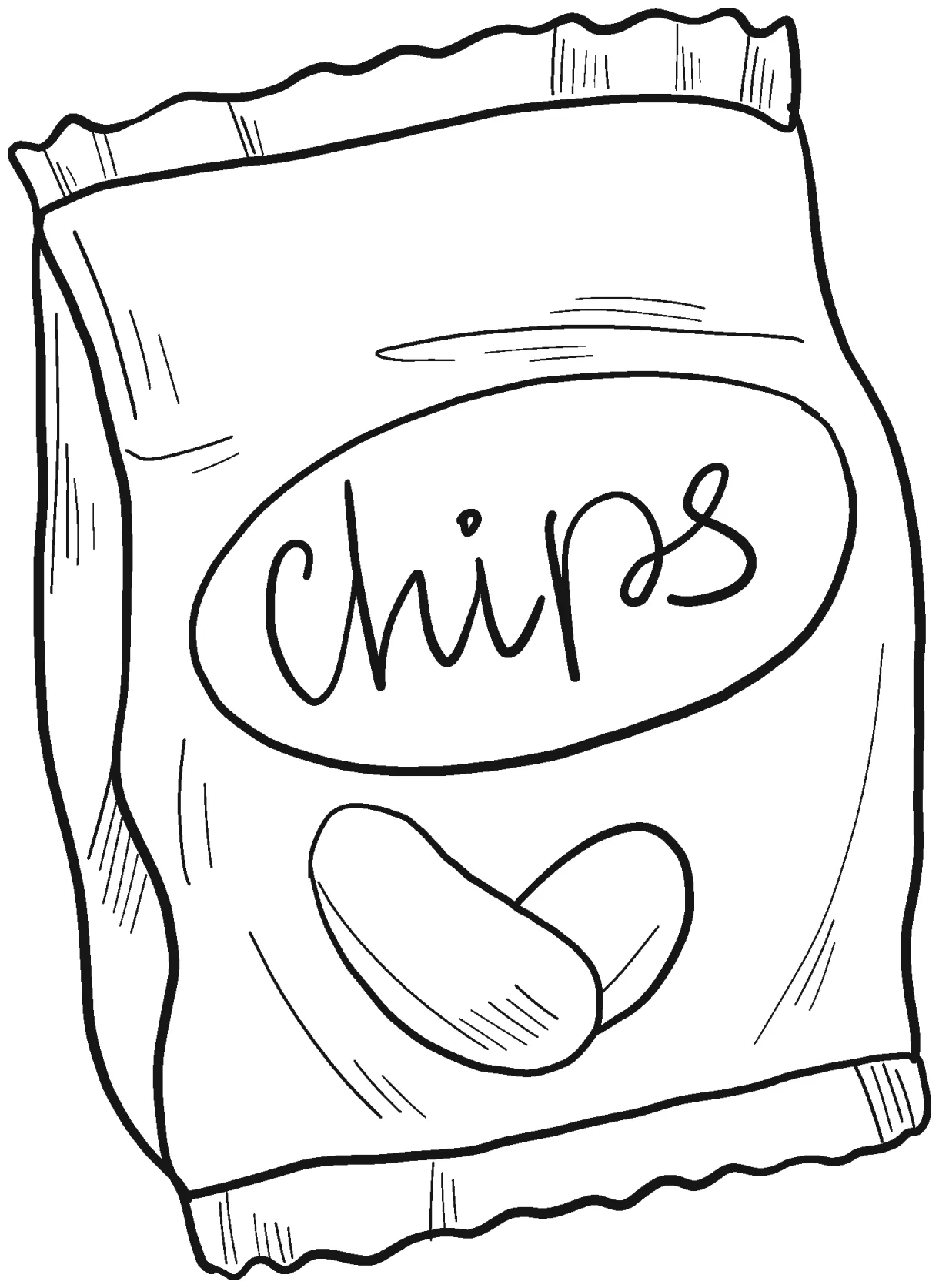 Chips coloring page colouringpages