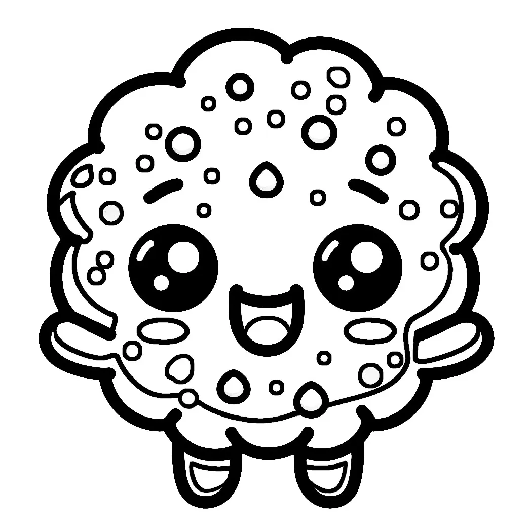 Chocolate chip coloring page