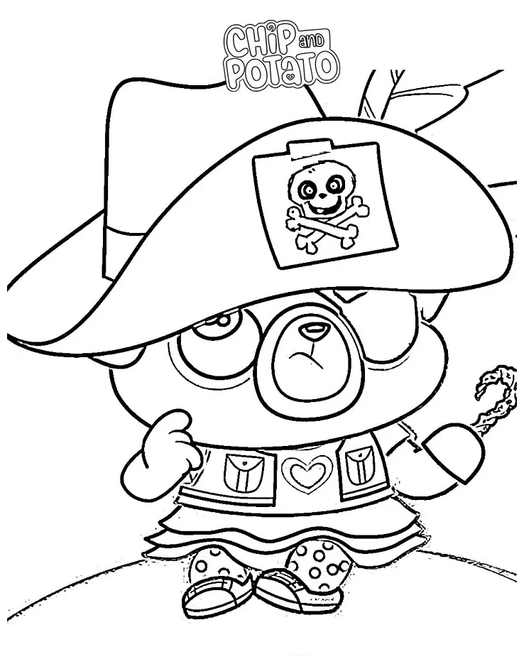 Chip family coloring play free coloring game online printable coloring page