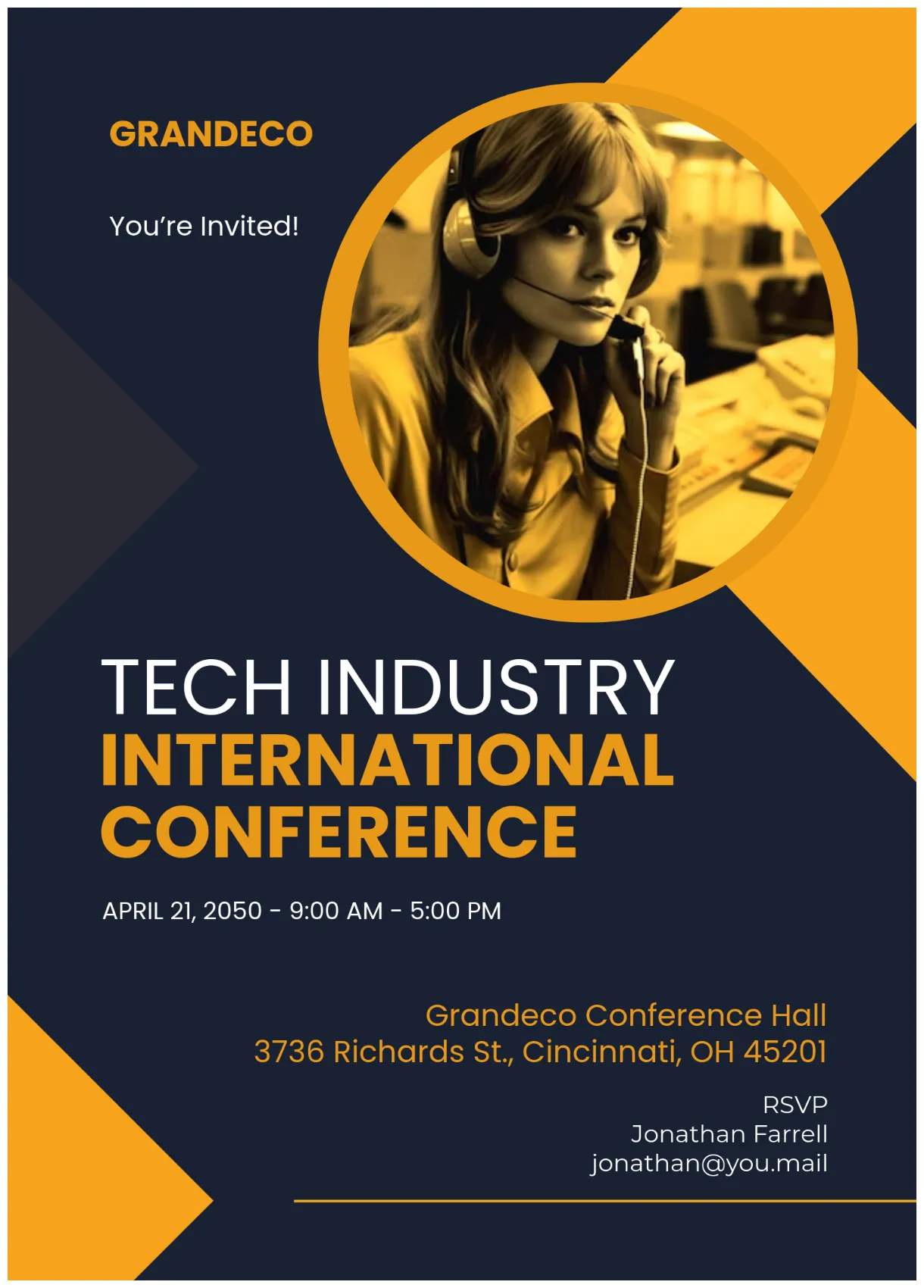 Free Conference Invitation Letter Template to Edit Online