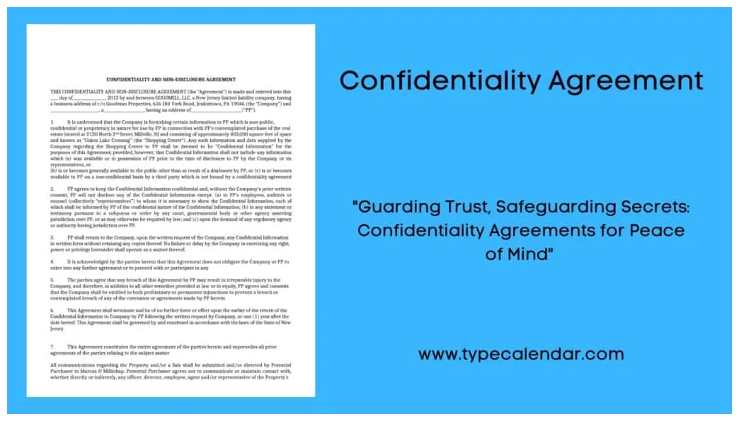 Free Printable Confidentiality Agreement Templates [PDF, Word] Simple