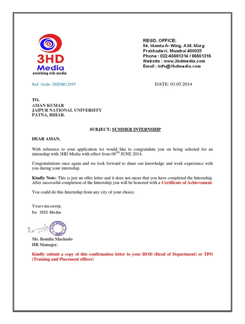 Confirmation letter templates