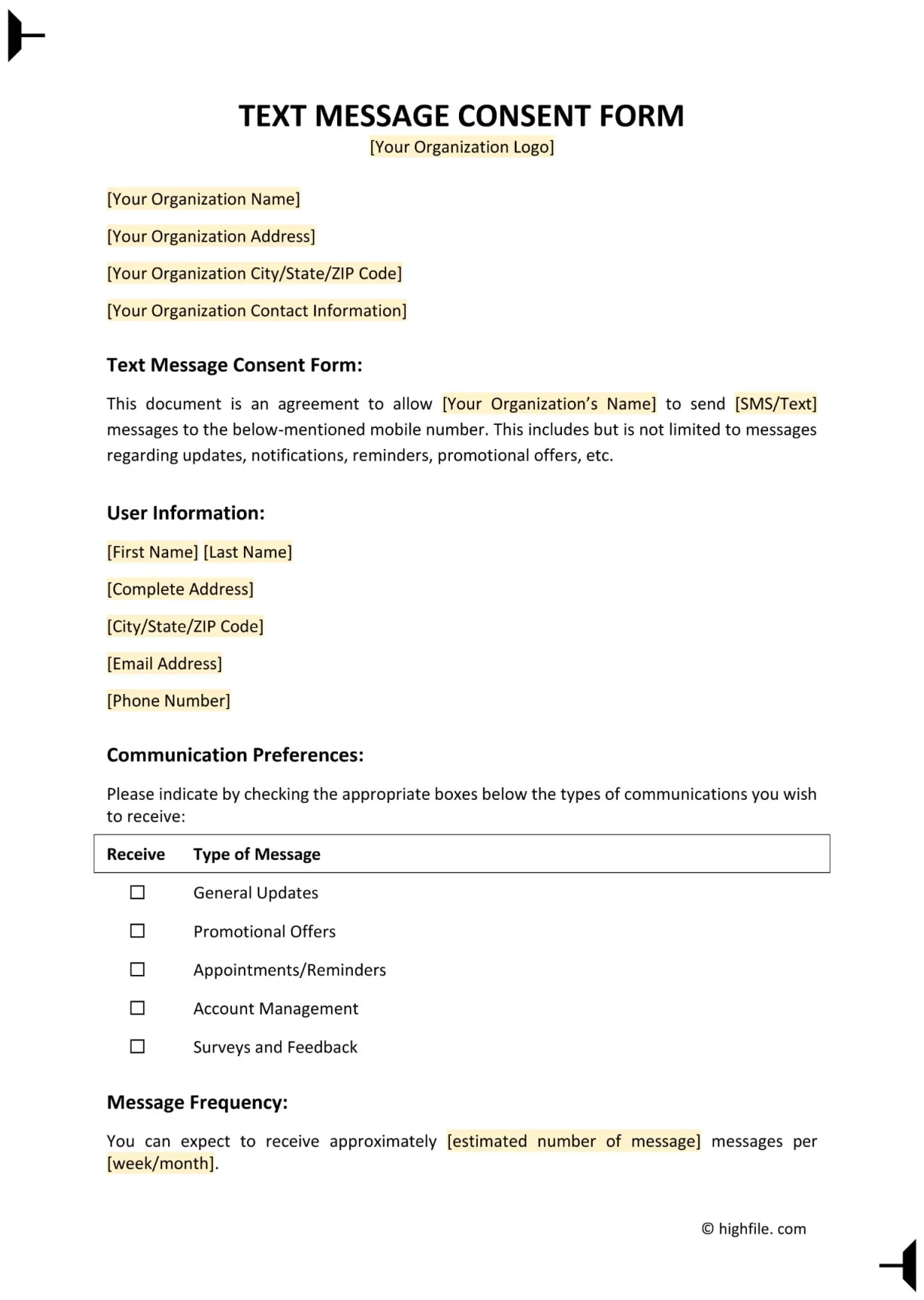Free client consent form template word pdf google docs