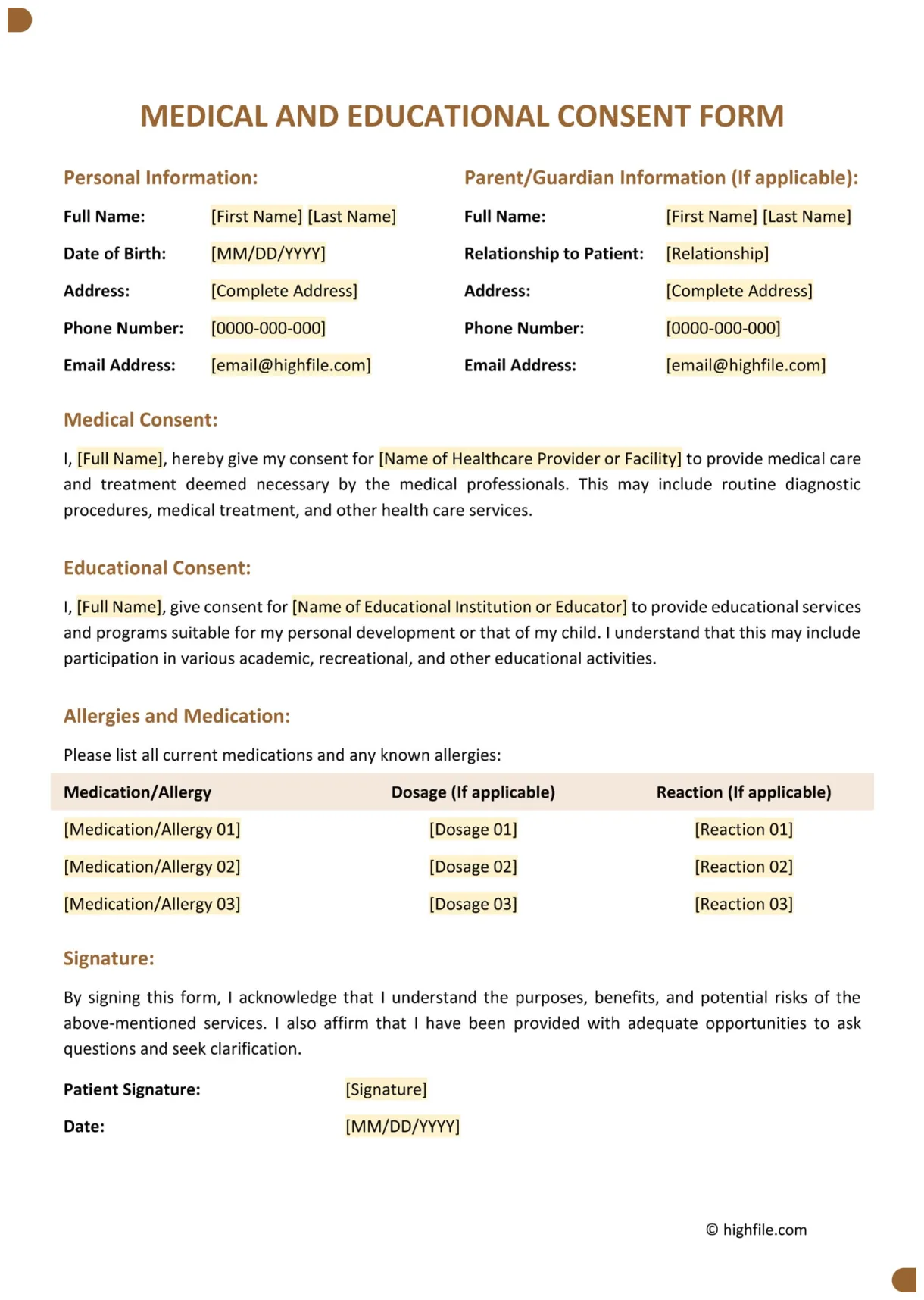 Free interview consent form template word pdf google docs