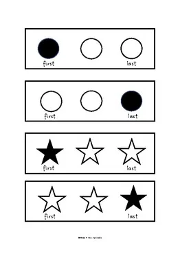 First and last positional concepts worksheets by miss p the speechie printable coloring page