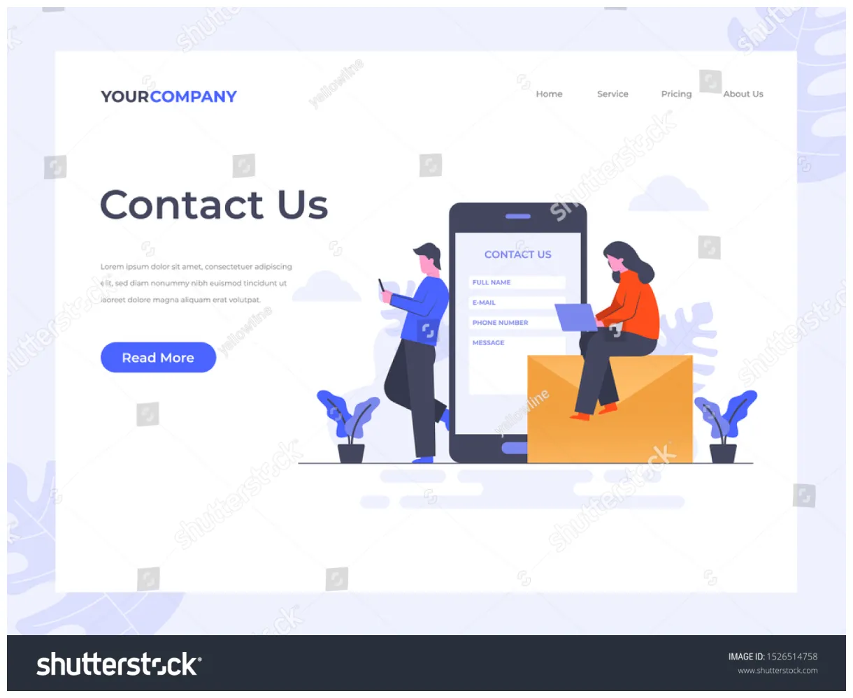 755 contact us page layout s, s & vectors shutterstock