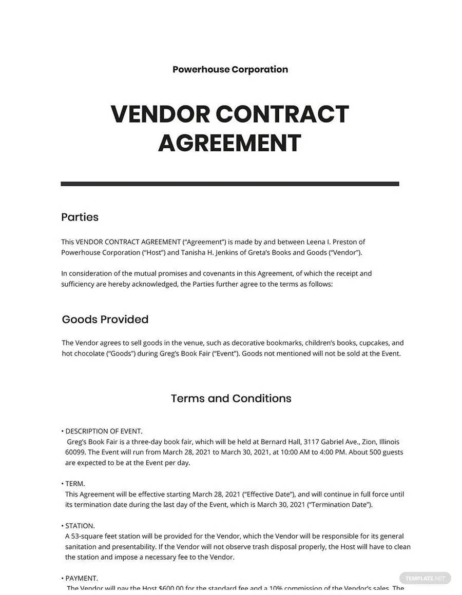 Sample contract agreement template contract agreement contract