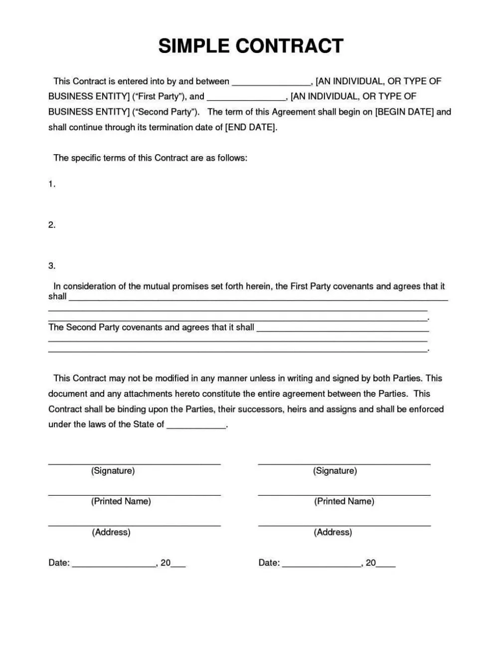 Writing a contract agreement template sampletemplatess sampletemplatess