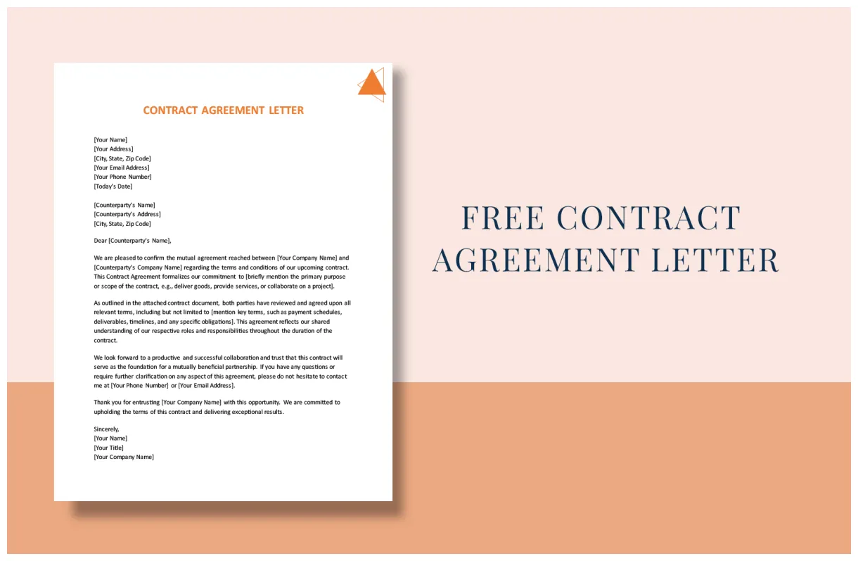 Free contract agreement template download in word, google docs, excel