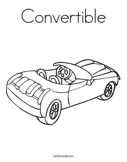 Convertible Coloring Page - Twisty Noodle