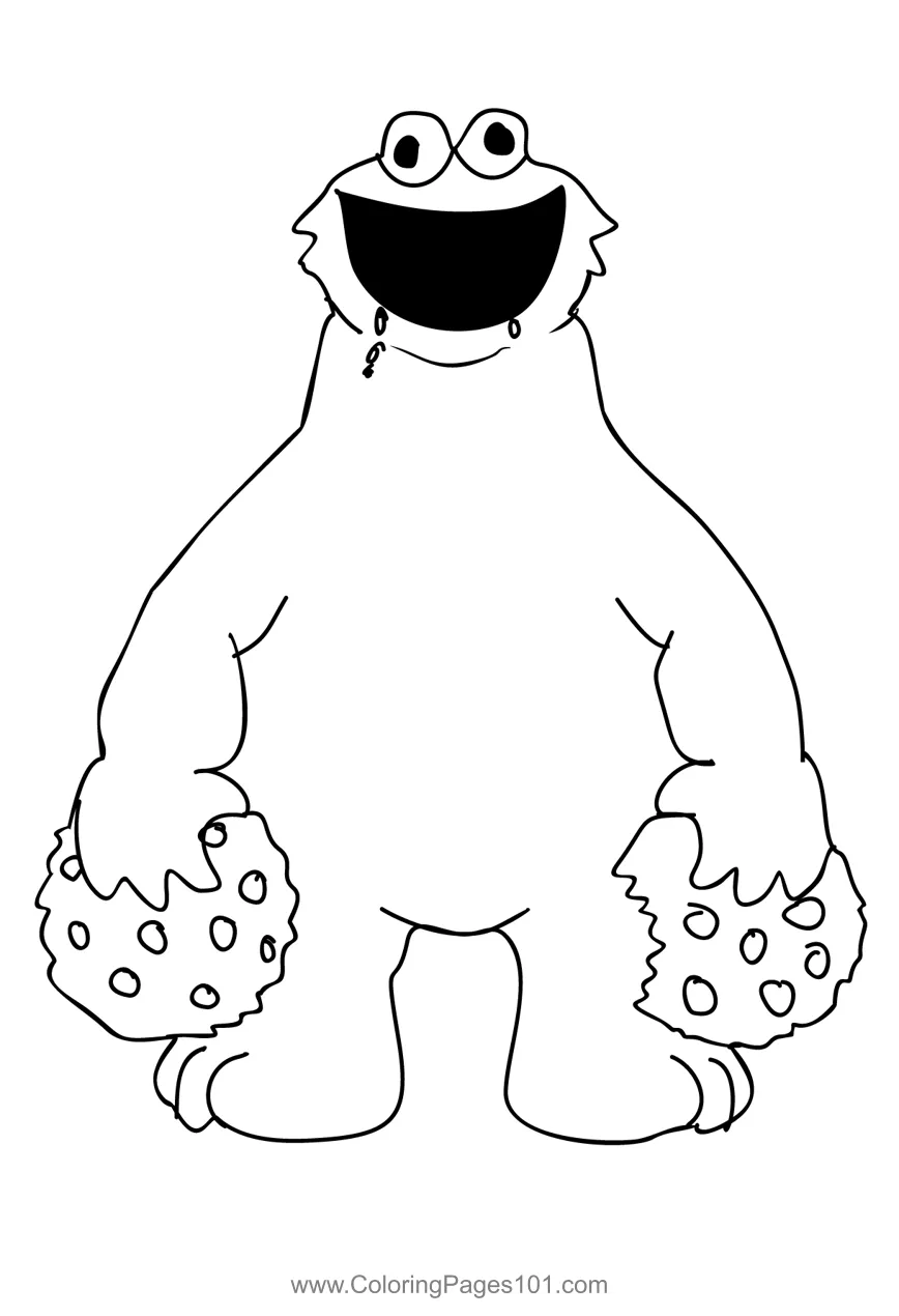 Cookie Monster 1 Coloring Page for Kids - Free Cookie Monster Printable