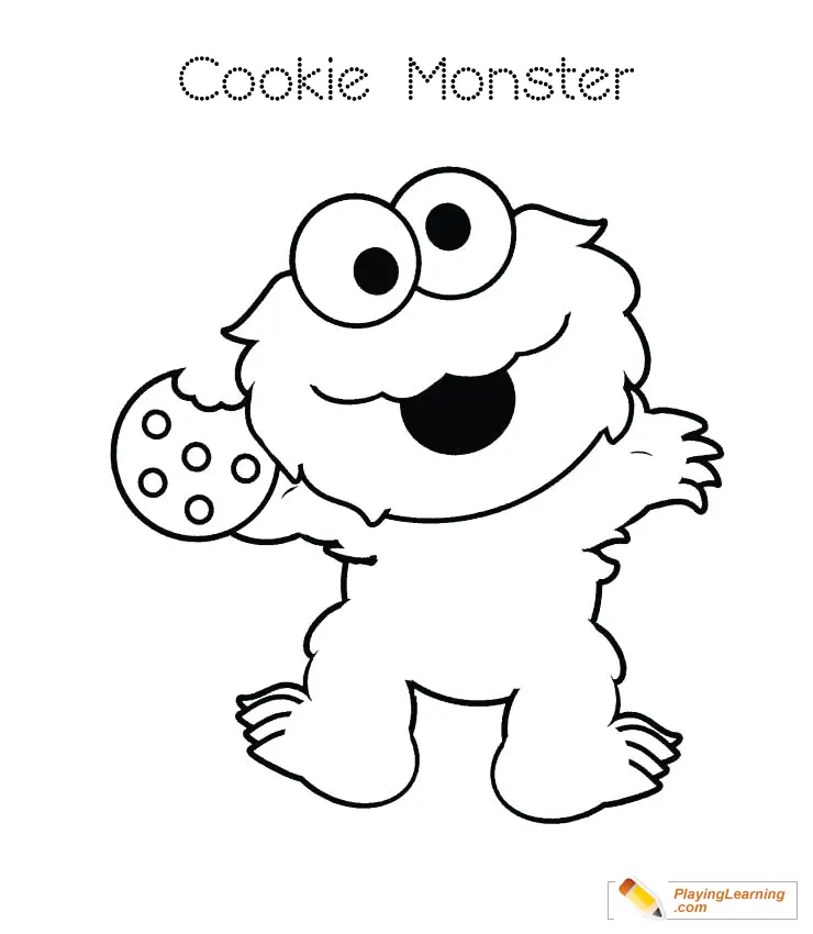 Cookie Monster Coloring Page 13 | Free Cookie Monster Coloring Page